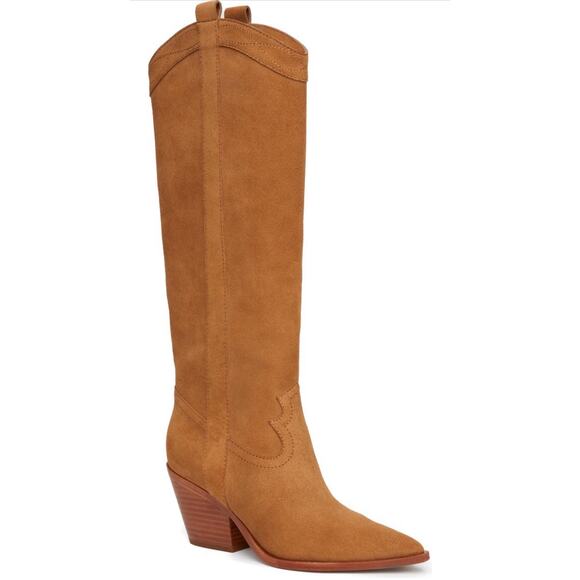 Paige Women's  tan Luca Pointed  Toe Western Style Tall Boots size 7 - Picture 1 of 13
